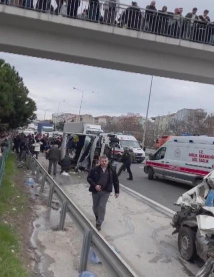 Silivride zincirleme kaza: çok sayıda yaralı var