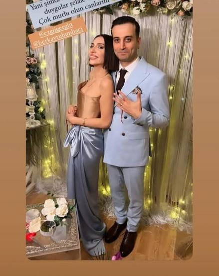 Berkay Tulumbacı ile şarkıcı Ezgi Gergin nişanlandı