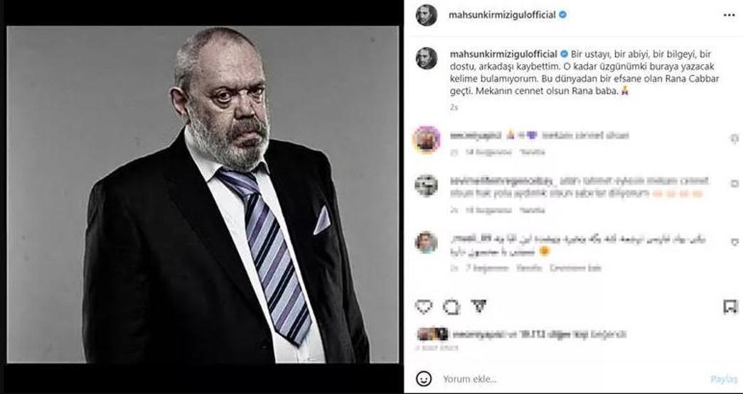 Aşk-ı Memnunun Süleyman Efendisi Rana Cabbar hayatını kaybetti