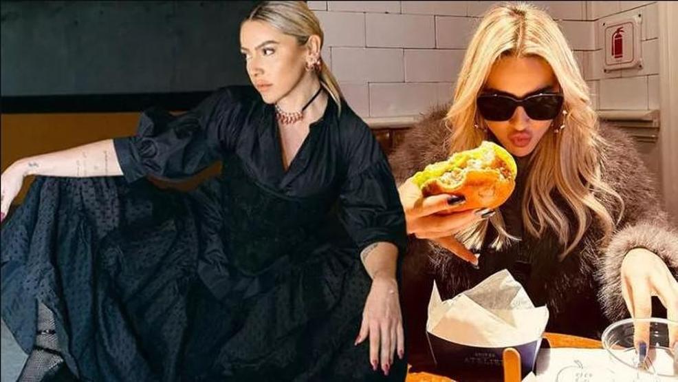 Hadise bir numaraya çıkmayı hamburger ile kutladı