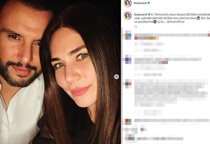 Buse Varoldan Alişana imalı evlilik yıldönümü kutlaması