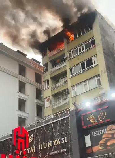 Avcılarda boş dairede korkutan yangın