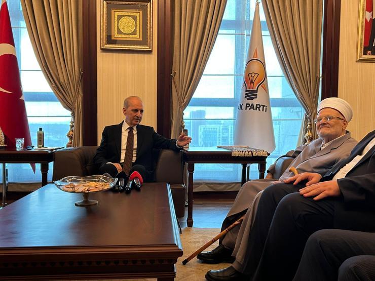 AK Partili Kurtulmuş, Şeyh İkrime Sabriyi kabul etti