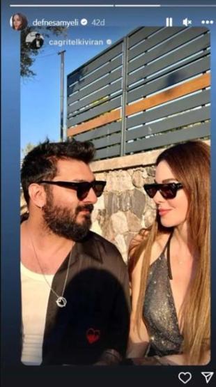 Çağrı Telkıvıran ve Defne Samyeliden kalpli poz