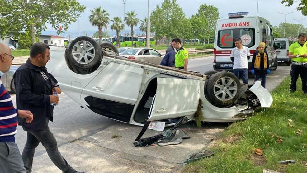Bu otomobilden burnu kanamadan çıktı