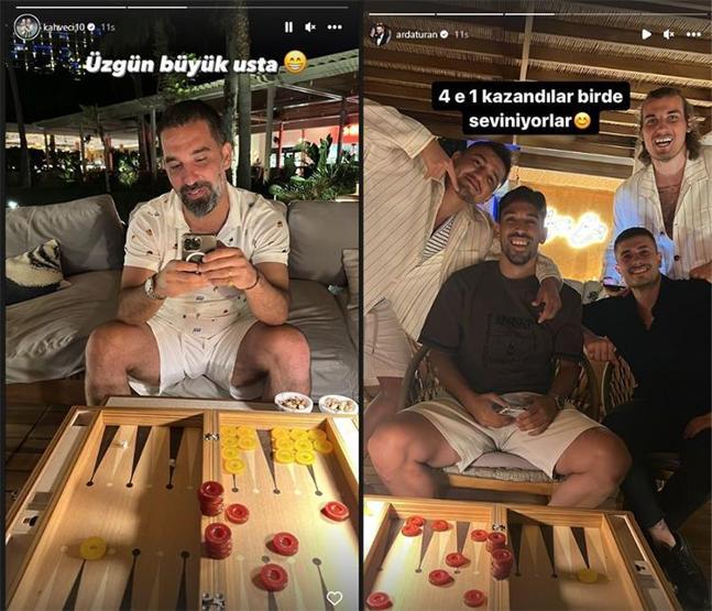 Futbolcuların tatil paylaşımları