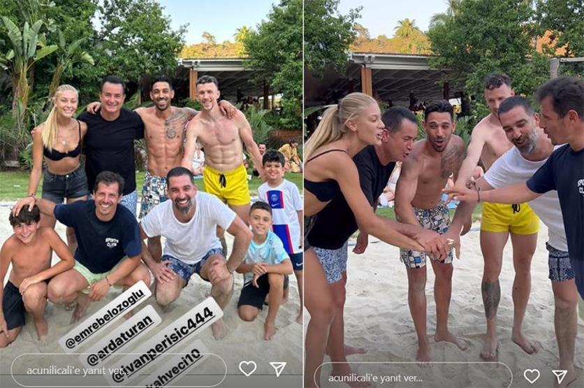 Futbolcuların tatil paylaşımları