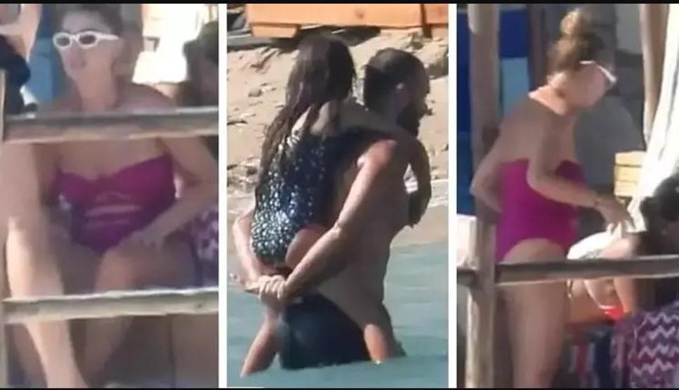 Çeşmede tatilde olan Demet Akalın locasından çıkmadı