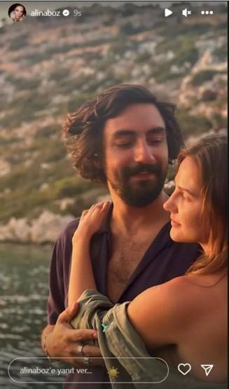 Alina Boz ile Umut Evirgenden aşk pozu