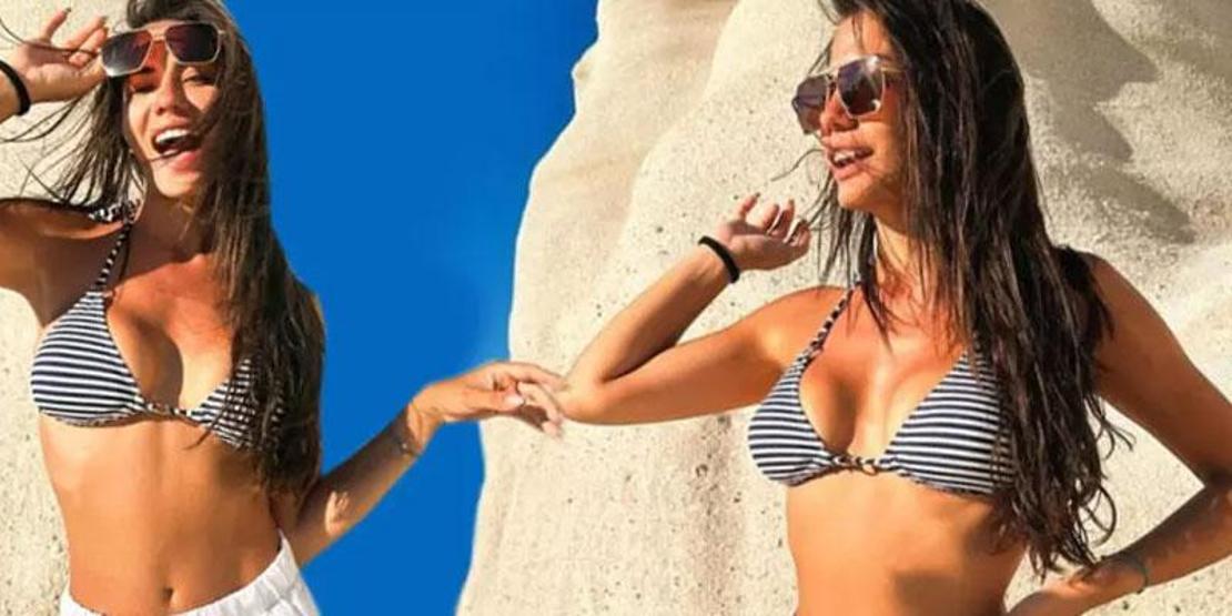 Demet Özdemirin tatil pozlarına beğeni yağdı Güneş kadar güzel