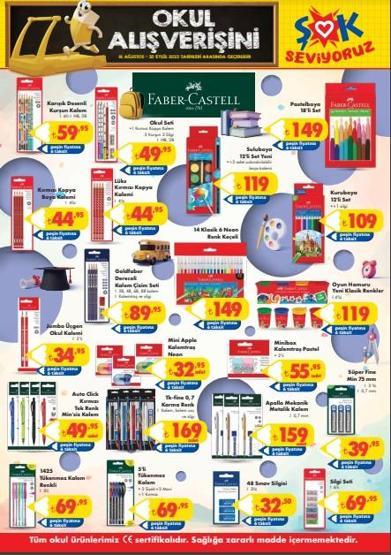 ŞOK aktüel kataloğu 22 Ağustos 2023 Bu hafta ŞOK’ta hangi ürünler indirimde