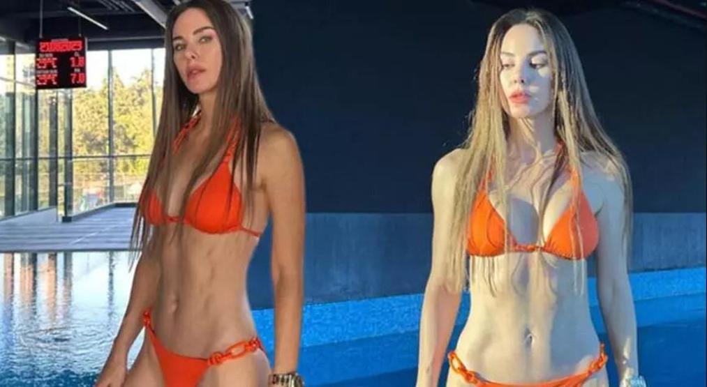 Defne Samyeli bikiniyle adeta kas şov yaptı