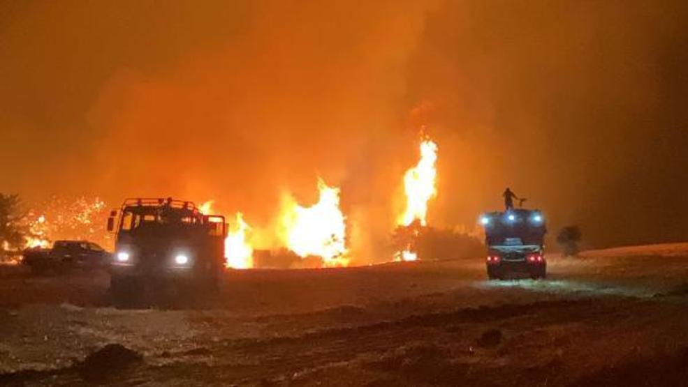Çanakkalede orman yangını: Savaş tablosu gibiydi