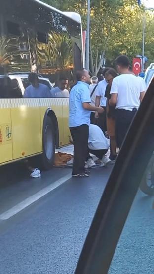 İstanbulda korkunç kaza Hamile kadın otobüsün altında kaldı