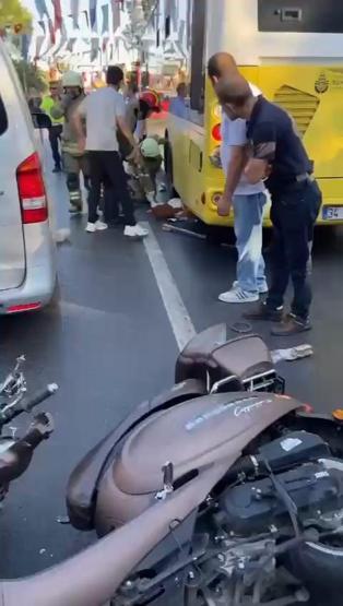 İstanbulda korkunç kaza Hamile kadın otobüsün altında kaldı