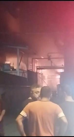 Madeni yağ fabrikasında yangın çıktı