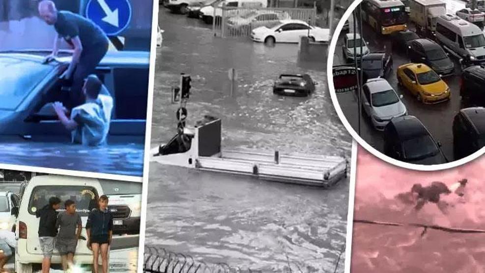Son dakika... Sağanak İstanbulu felç etti Meteorolojiden yeni uyarı