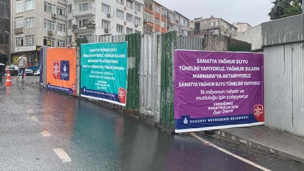 Fatihte yeni yapılan alt geçidi su bastı