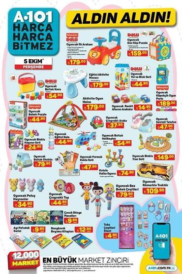 5 Ekim A101 kataloğu 2023 Bu perşembe A101de neler indirimde Tam 12 sayfa...