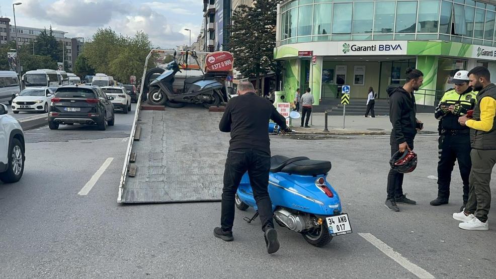 Motosiklet sürücülerine yapılan denetimde ceza yağdı