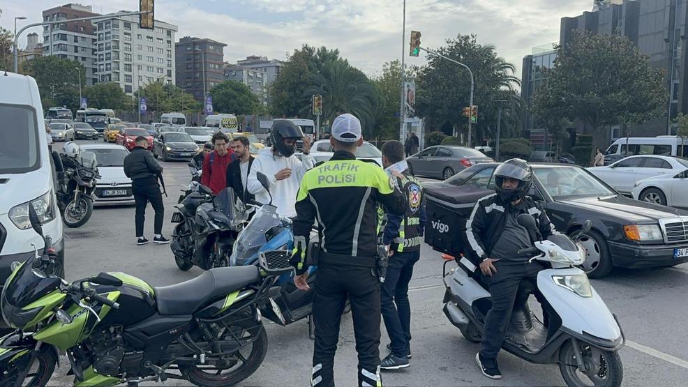 Motosiklet sürücülerine yapılan denetimde ceza yağdı