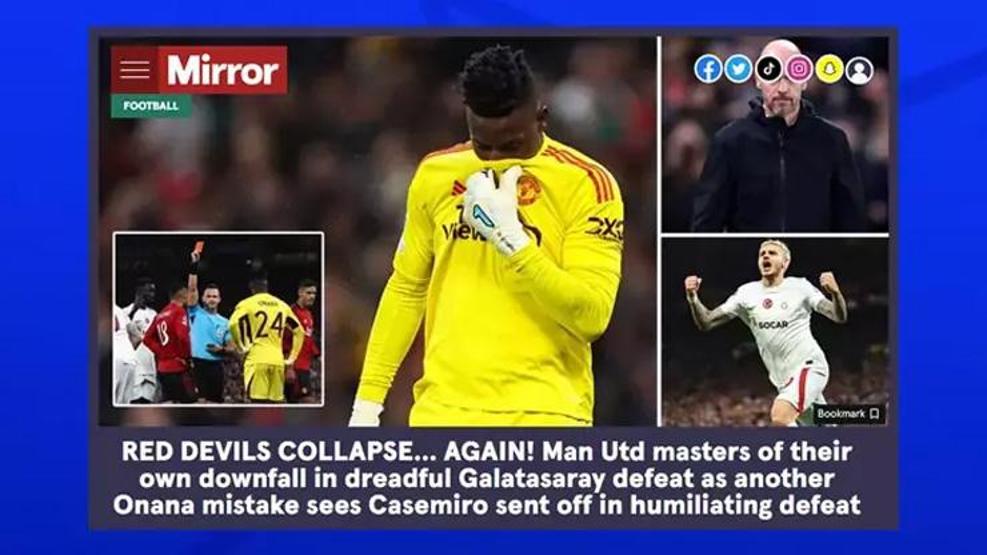 Galatasarayın Manchester United zaferi İngiliz basınında