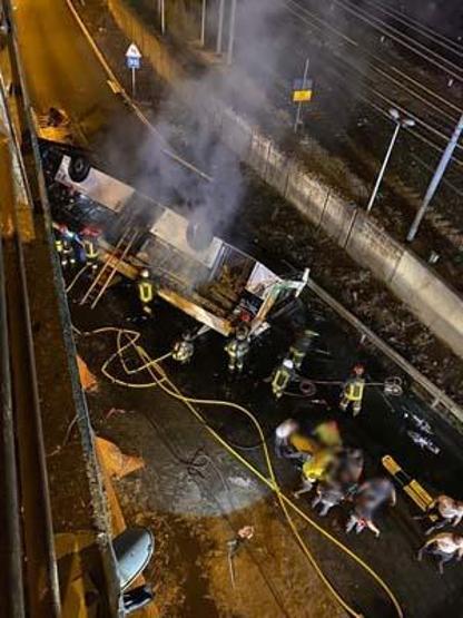Avrupanın kalbinde katliam gibi kaza: 21 ölü