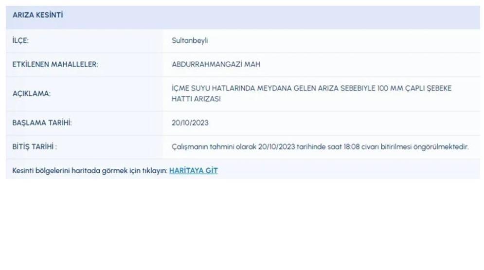 İstanbulda sular ne zaman gelecek 20 Ekim İSKİ su kesintisi listesi