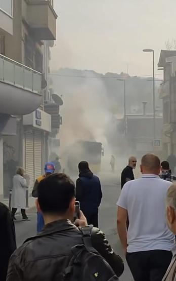 Beykozda İETT otobüsünde yangın