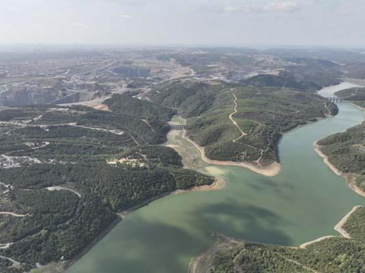 Barajlardaki seviye yüzde 20nin altına düştü: Alibey Barajında suyun rengi değişti