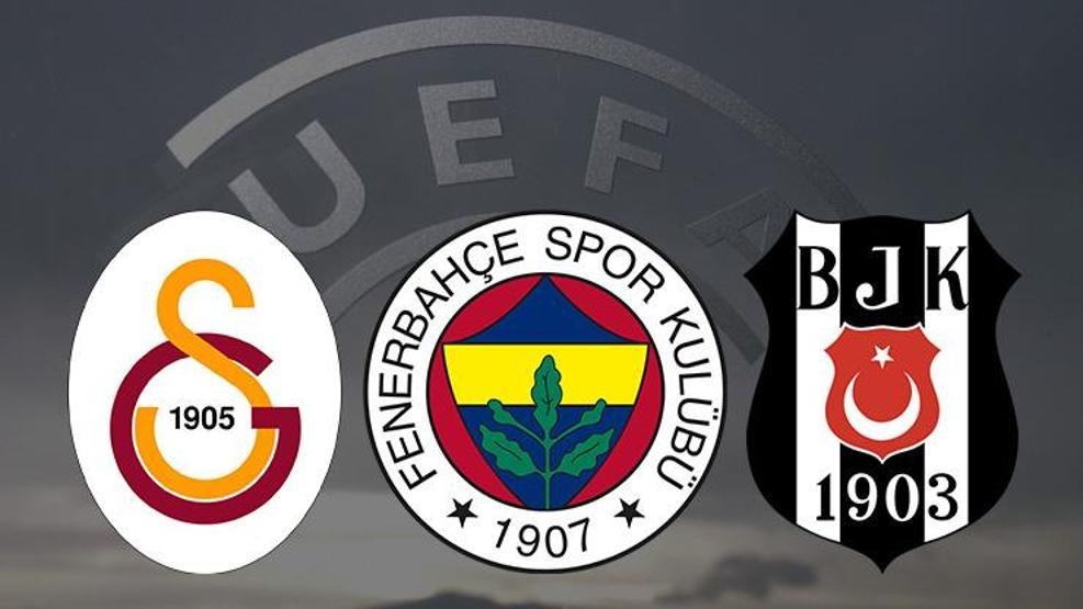 Galatasaray, Fenerbahçe ve Beşiktaşın UEFAdan kazandıkları para belli oldu