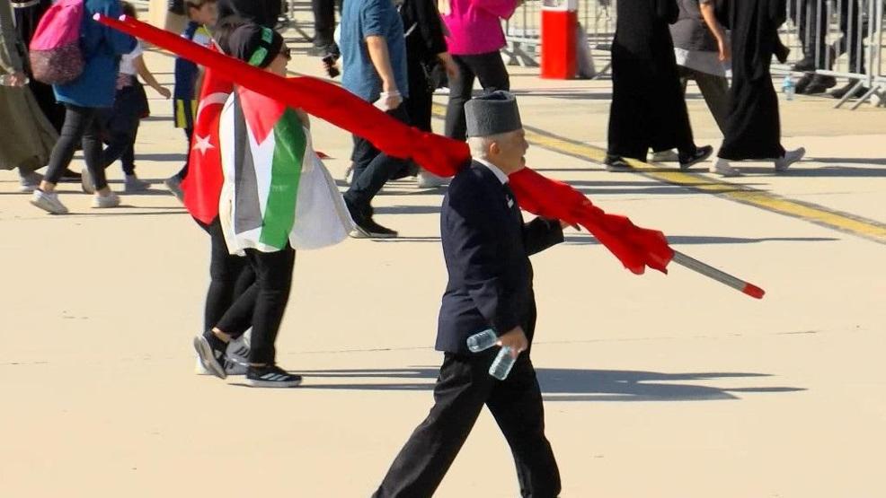 Kare kare İstanbulda Büyük Filistin Mitingi Çarpıcı o anlar