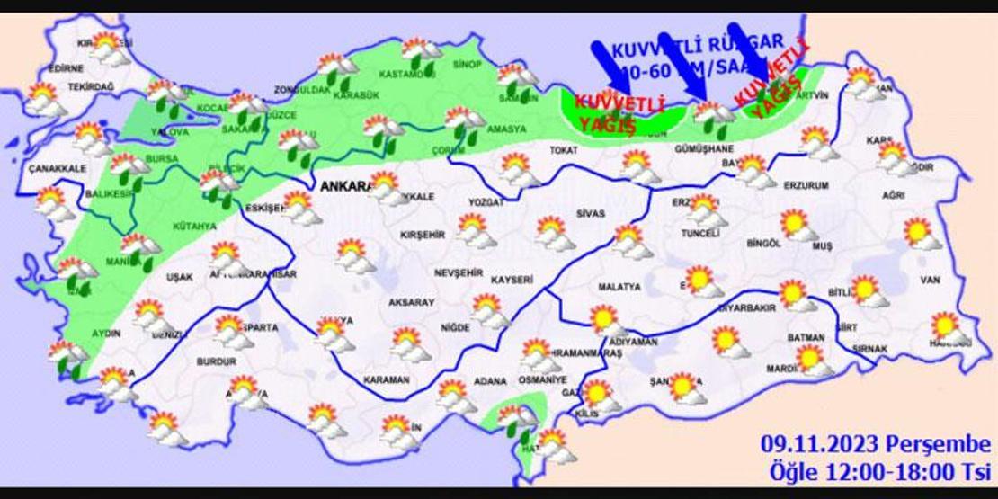 Metetoroloji il il uyardı: Kuvvetli sağanak yağışa dikkat