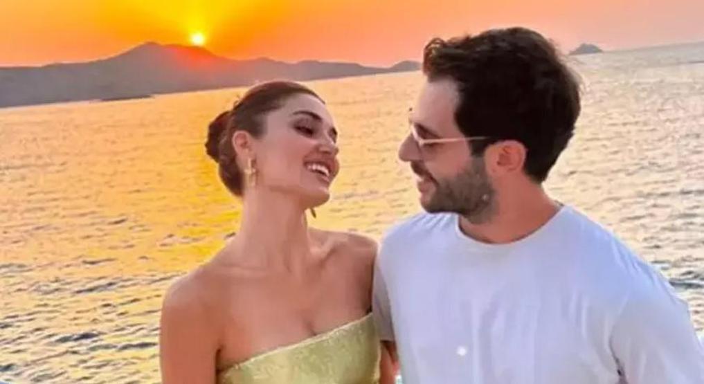 Hakan Sabancıdan Hande Erçele romantik kutlama