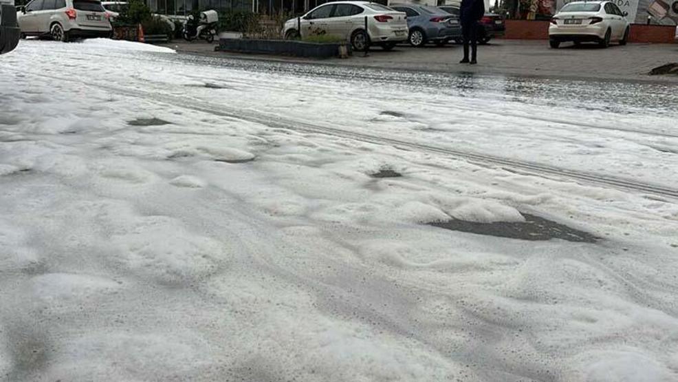Bodrumda 3 caddede görülen ve merak uyandıran beyaz köpüğün nedeni belli oldu
