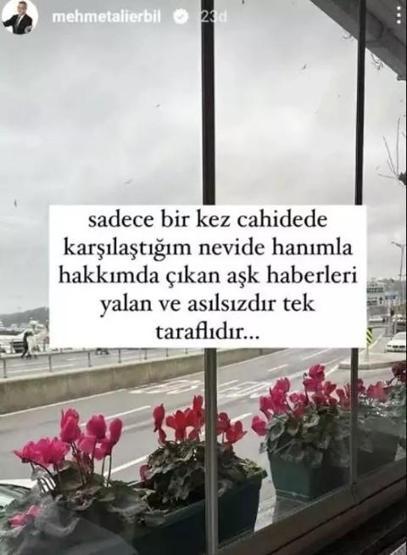 Mehmet Ali Erbil aşk iddiasını yalanladı, sevgilisi Nevide Çiçek küplere bindi