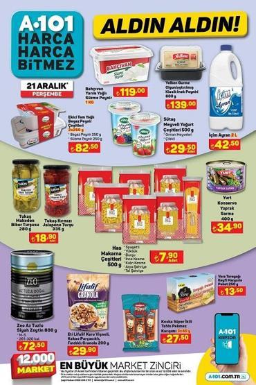 21 Aralık A101 aktüel kataloğu 2023 Bu hafta A101 indirimli ürünlerde neler var