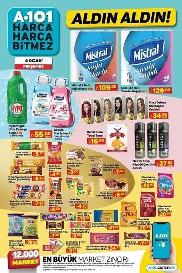 4 Ocak A101 kataloğu 2024 Bu hafta A101 indirimli ürünlerde neler var