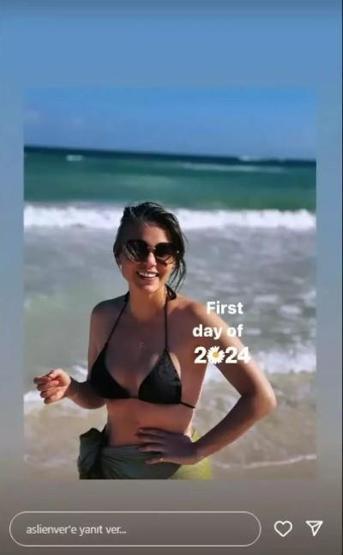 Aslı Enver bikinisiyle güneşlendi sosyal medyayı salladı