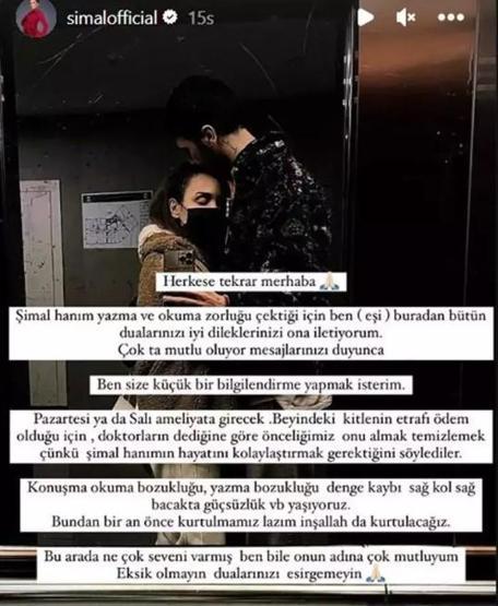 Şimalin nişanlısı son sağlık durumunu açıkladı