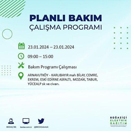 İstanbullular dikkat Saatler sürecek kesinti duyuruldu... 23 Ocak 2024 BEDAŞ ve AYEDAŞ planlı kesintiler