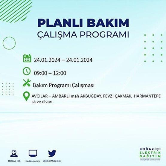 İstanbullular dikkat Saatler sürecek kesinti duyuruldu... 23 Ocak 2024 BEDAŞ ve AYEDAŞ planlı kesintiler