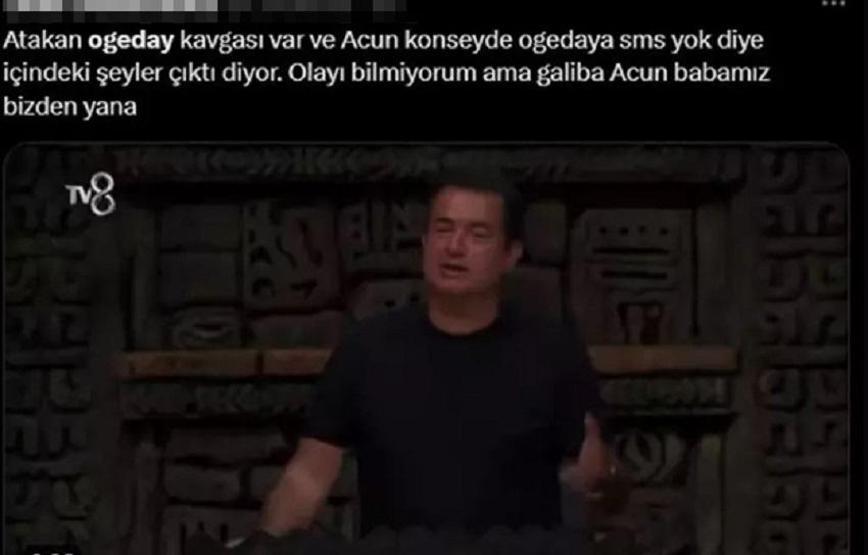 Survivorda ortalık karıştı Kavga sonrası Acun Ilıcalının Ogedaya sözleri sosyal medyayı salladı