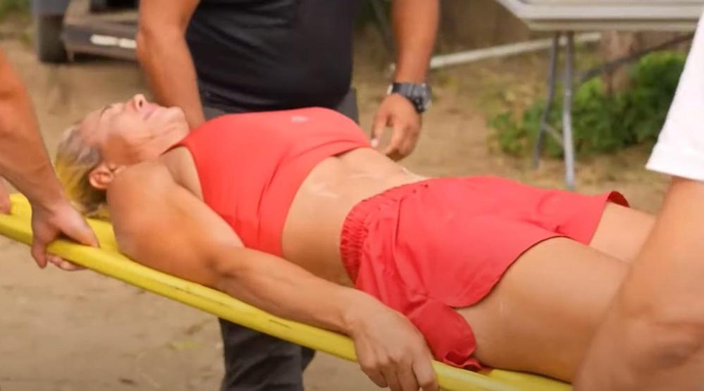 Survivorda talihsiz kaza Sakatlık geçirdiği bacağı dönen Nagihan Karadere yere yığıldı