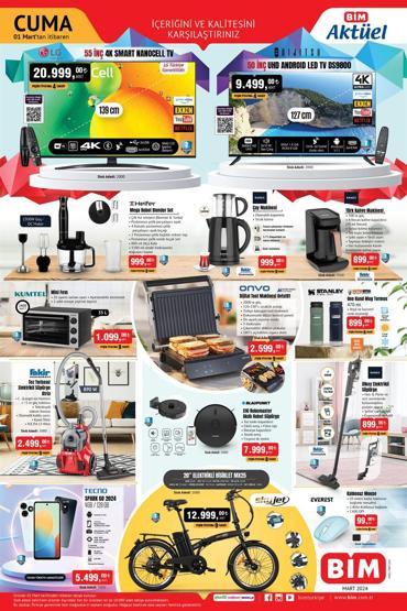 BİM aktüel 1 Mart 2024 Katalog yayınlandı, ürünler belli oldu İşte BİM aktüel ürünler kataloğu