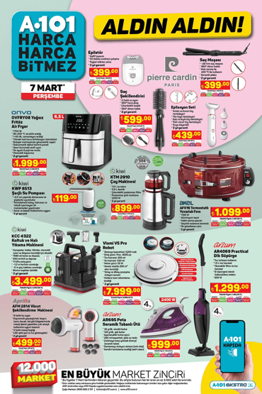 Tam 15 sayfa 7 Mart A101 aktüel kataloğu Bu hafta A101e neler geliyor