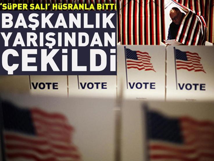 ABDdeki başkanlık yarışında flaş gelişme Çekildiğini açıkladı