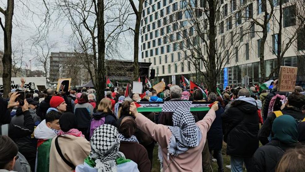 Brükselde Gazzeye destek protestosu