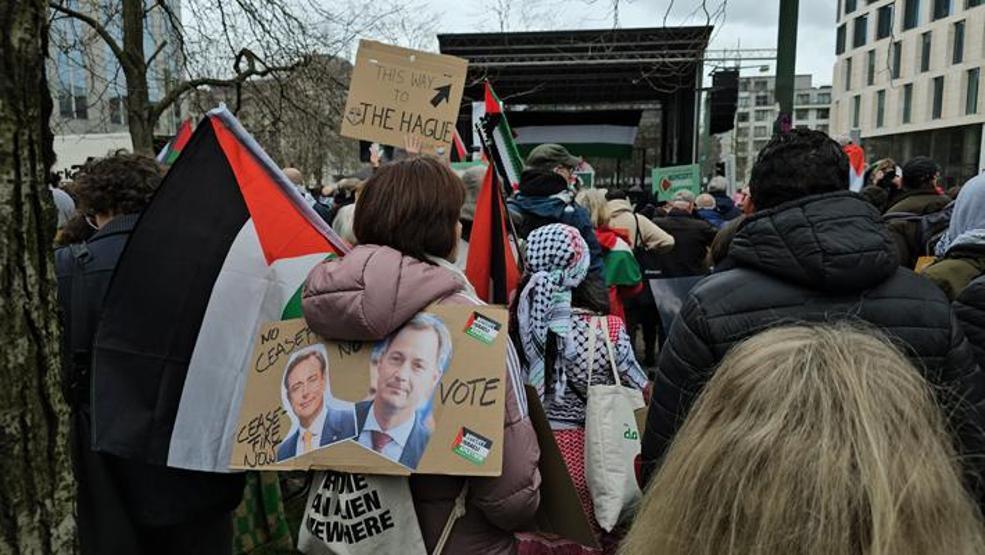 Brükselde Gazzeye destek protestosu