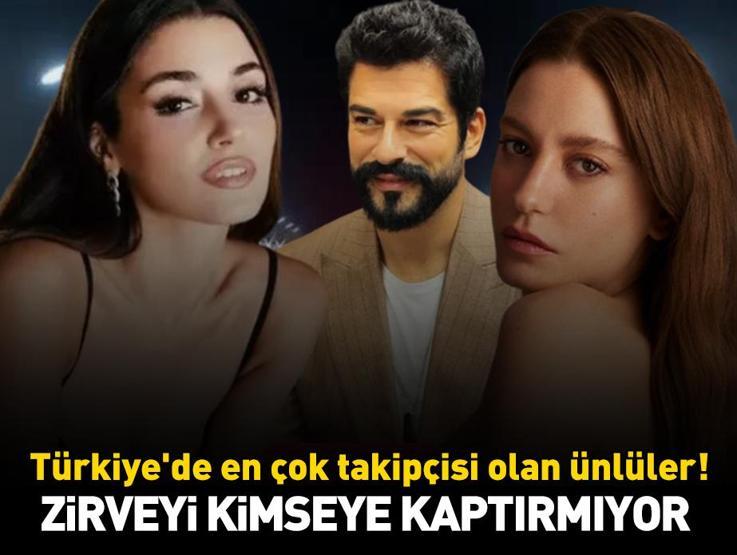 Türkiyede en çok takipçisi olan ünlüler Zirveyi kimseye kaptırmıyor